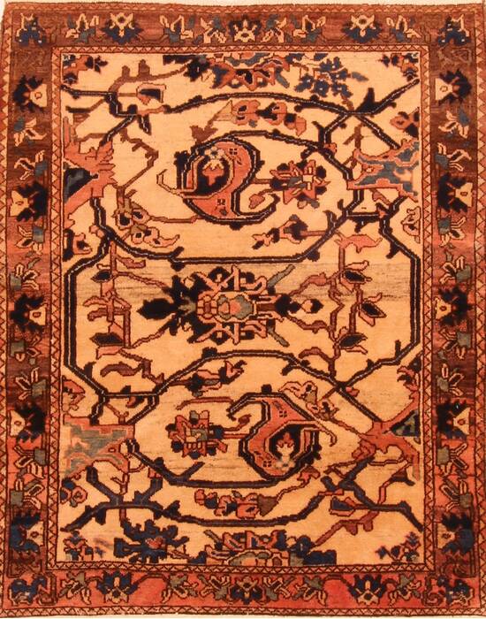 Bakhtiar Beige Hand Knotted 40 X 51  Area Rug 100-26742 Image 0