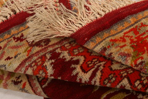Milas Red Hand Knotted 211 X 44  Area Rug 100-26743 Image 4