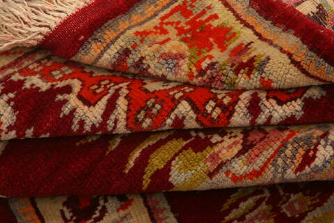 Milas Red Hand Knotted 211 X 44  Area Rug 100-26743 Image 5