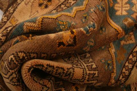 Yalameh Orange Hand Knotted 39 X 51  Area Rug 100-26767 Image 2