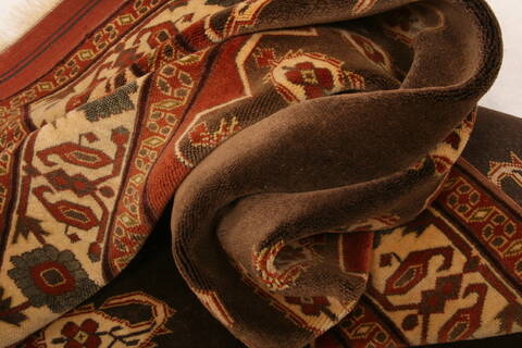 Kurdi Brown Hand Knotted 40 X 61  Area Rug 100-26769 Image 2