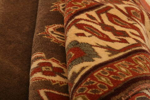 Kurdi Brown Hand Knotted 40 X 61  Area Rug 100-26769 Image 3