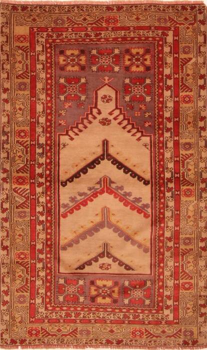 Milas Red Hand Knotted 39 X 63  Area Rug 100-26775 Image 0