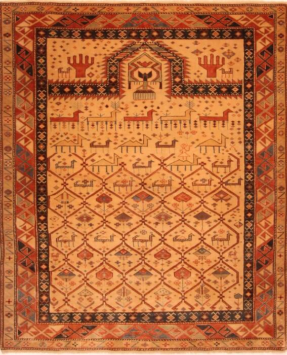 Shirvan Brown Hand Knotted 47 X 56  Area Rug 100-26811 Image 0