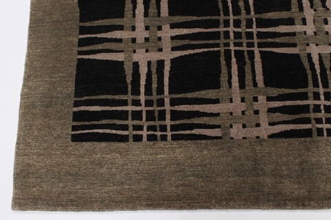 Modern Beige Hand Knotted 59 X 710  Area Rug 250-26812 Image 5