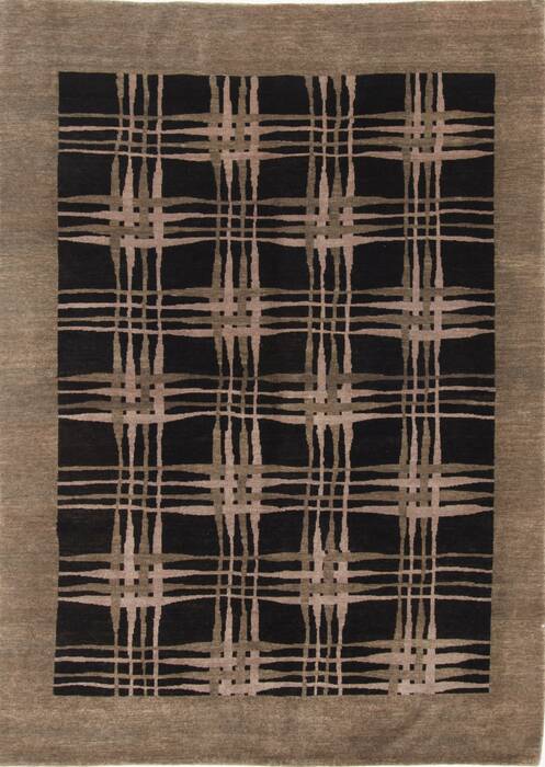 Modern Beige Hand Knotted 59 X 710  Area Rug 250-26812 Image 0