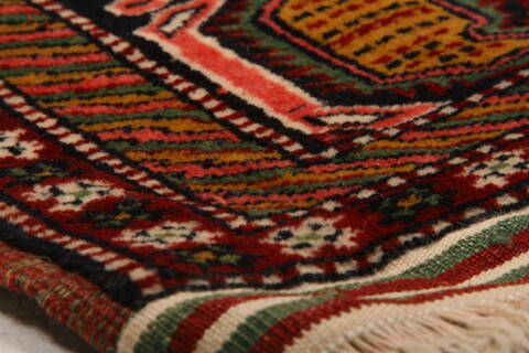 Kurdi Red Hand Knotted 42 X 56  Area Rug 100-26826 Image 1