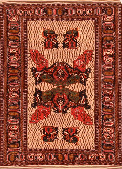 Kurdi Red Hand Knotted 42 X 56  Area Rug 100-26826 Image 0