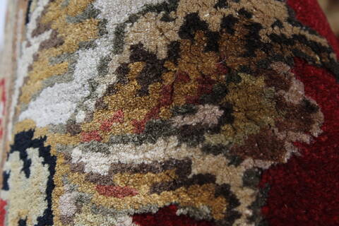 Kashan Beige Hand Knotted 55 X 82  Area Rug 250-26829 Image 10