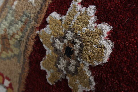 Kashan Beige Hand Knotted 55 X 82  Area Rug 250-26829 Image 9