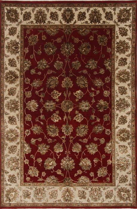 Kashan Beige Hand Knotted 55 X 82  Area Rug 250-26829 Image 0