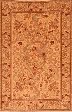 Tabriz Brown Hand Knotted 4'0" X 6'0"  Area Rug 100-26839