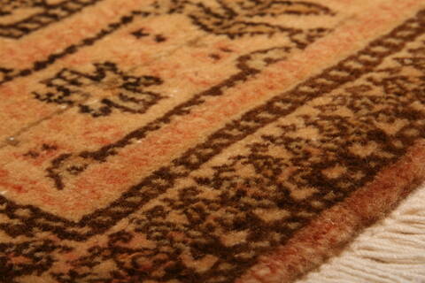 Qum Beige Hand Knotted 48 X 69  Area Rug 100-26857 Image 1