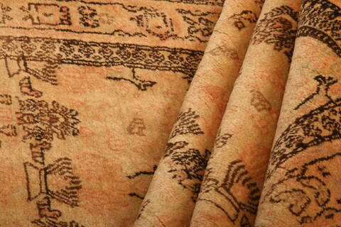 Qum Beige Hand Knotted 48 X 69  Area Rug 100-26857 Image 4