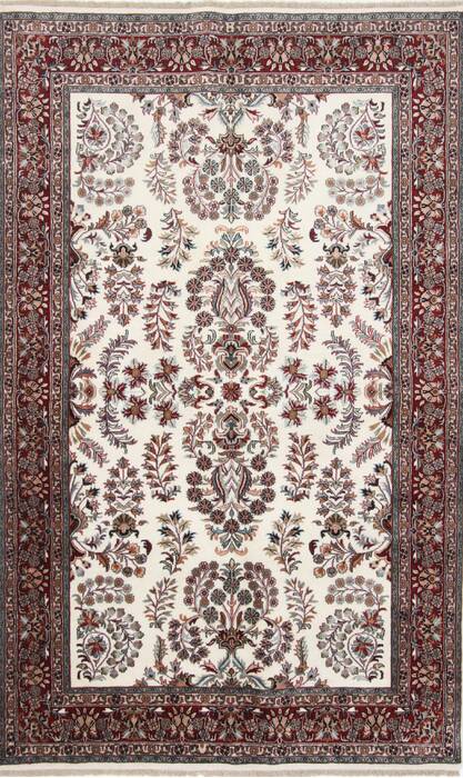 Isfahan White Hand Knotted 51 X 83  Area Rug 250-26865 Image 0