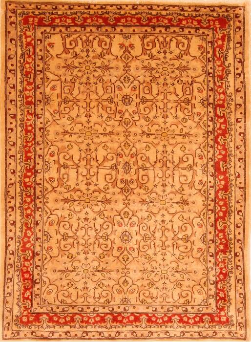 Sarouk Beige Hand Knotted 41 X 57  Area Rug 100-26872 Image 0