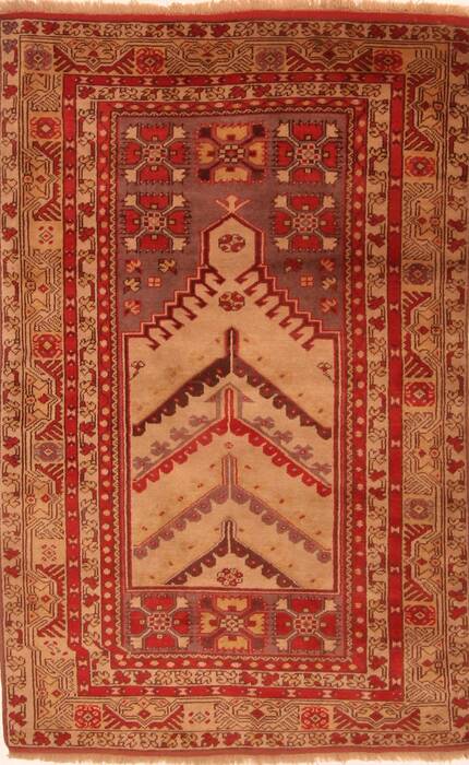 Milas Red Hand Knotted 37 X 57  Area Rug 100-26876 Image 0