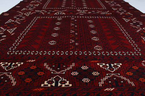 Turkman Blue Hand Knotted 54 X 76  Area Rug 250-26920 Image 2