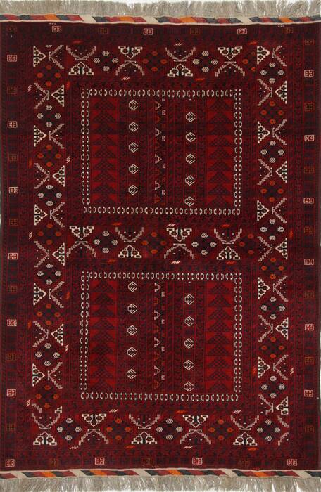 Turkman Blue Hand Knotted 54 X 76  Area Rug 250-26920 Image 0