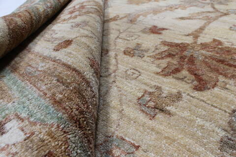 Pishavar Beige Hand Knotted 67 X 99  Area Rug 250-26934 Image 2