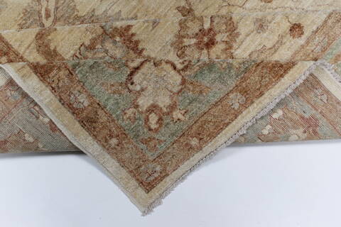 Pishavar Beige Hand Knotted 67 X 99  Area Rug 250-26934 Image 3