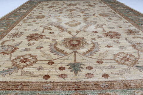 Pishavar Beige Hand Knotted 67 X 99  Area Rug 250-26934 Image 5