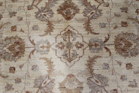 Pishavar Beige Hand Knotted 67 X 99  Area Rug 250-26934 Image 7