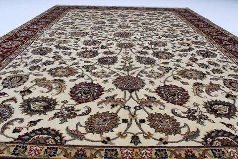 Isfahan White Hand Knotted 510 X 88  Area Rug 250-26938 Image 2