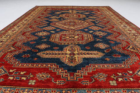 Kazak Blue Hand Knotted 510 X 94  Area Rug 250-26939 Image 4