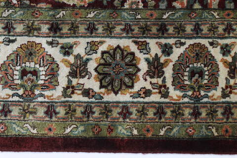 Isfahan Red Hand Knotted 60 X 810  Area Rug 250-26943 Image 5