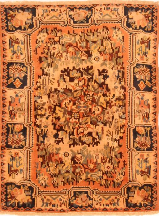 Bakhtiar Orange Hand Knotted 37 X 49  Area Rug 100-26954 Image 0