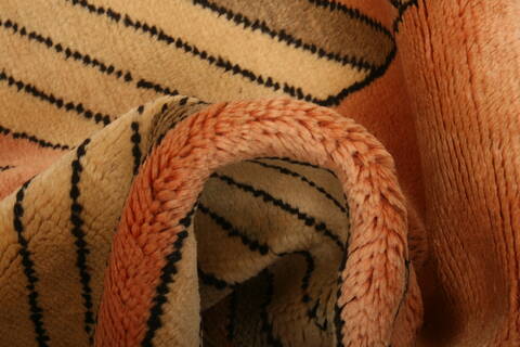 Gabbeh Orange Hand Knotted 33 X 48  Area Rug 100-26957 Image 2