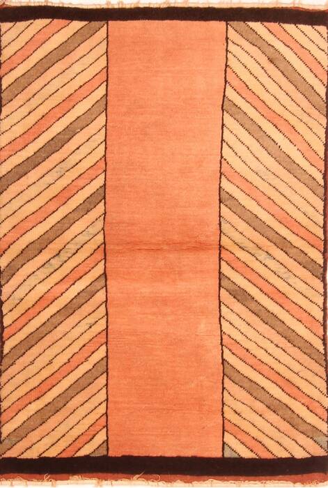 Gabbeh Orange Hand Knotted 33 X 48  Area Rug 100-26957 Image 0