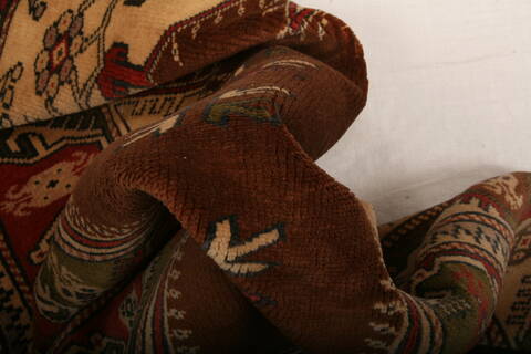 Kazak Brown Hand Knotted 39 X 510  Area Rug 100-26972 Image 2