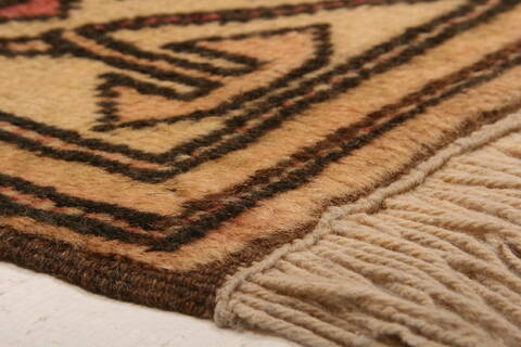 Kazak Beige Runner Hand Knotted 35 X 65  Area Rug 100-26980 Image 8