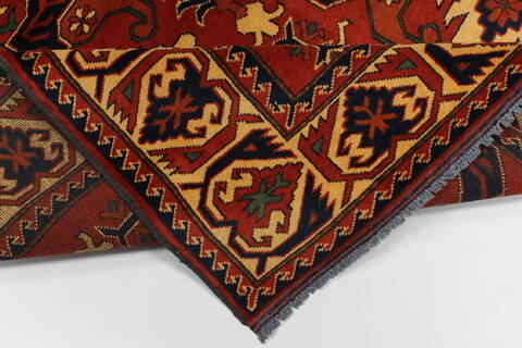 Kazak Red Hand Knotted 51 X 67  Area Rug 250-27013 Image 1