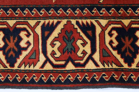 Kazak Red Hand Knotted 51 X 67  Area Rug 250-27013 Image 4