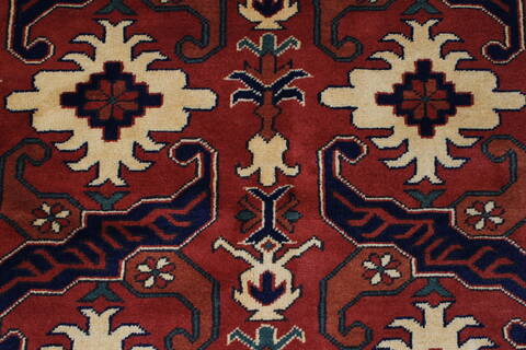 Kazak Red Hand Knotted 51 X 67  Area Rug 250-27013 Image 5