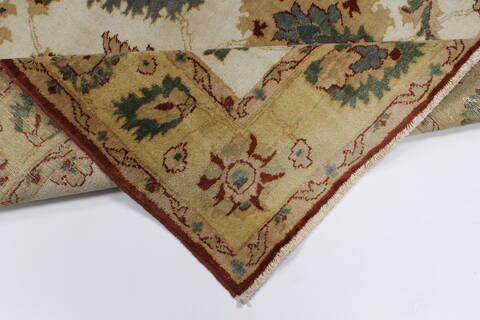 Chobi Beige Hand Knotted 54 X 74  Area Rug 250-27023 Image 2