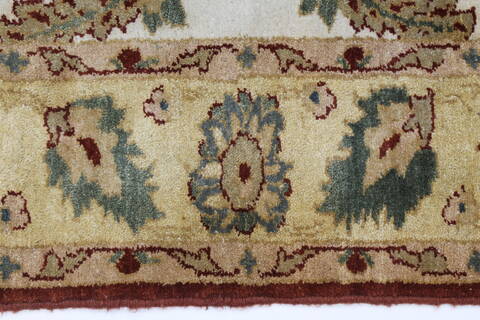 Chobi Beige Hand Knotted 54 X 74  Area Rug 250-27023 Image 5