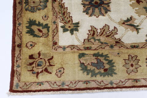 Chobi Beige Hand Knotted 54 X 74  Area Rug 250-27023 Image 7