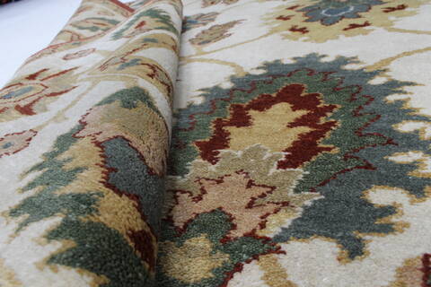 Chobi Beige Hand Knotted 55 X 77  Area Rug 250-27027 Image 1