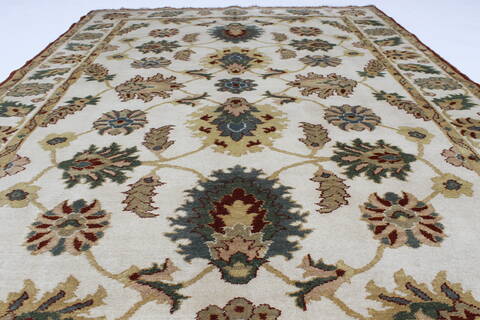 Chobi Beige Hand Knotted 55 X 77  Area Rug 250-27027 Image 4