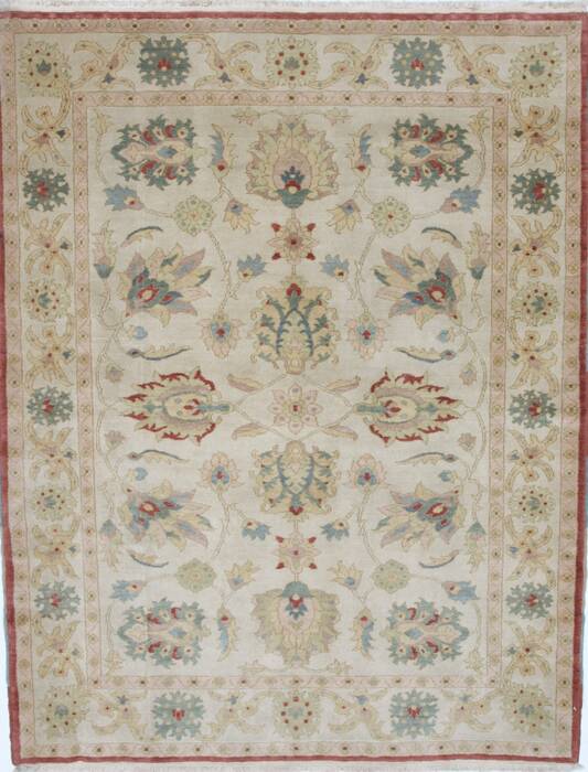 Chobi Beige Hand Knotted 57 X 74  Area Rug 250-27031 Image 0