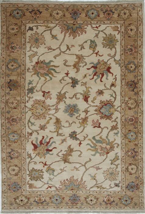 Chobi Beige Hand Knotted 411 X 73  Area Rug 250-27039 Image 0