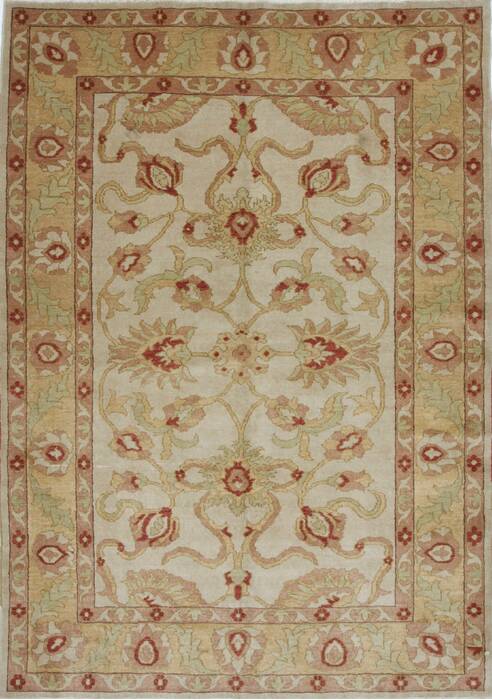 Chobi Beige Hand Knotted 50 X 71  Area Rug 250-27041 Image 0