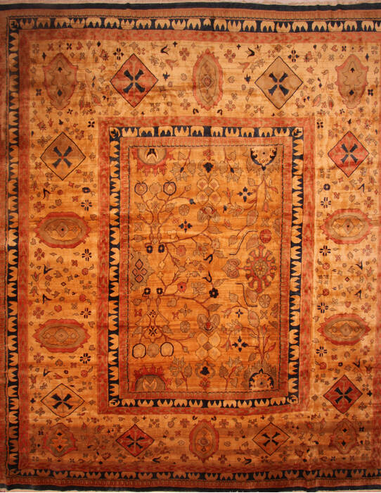 Mahal Brown Hand Knotted 164 X 186  Area Rug 100-27055 Image 0