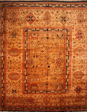 Mahal Brown Hand Knotted 16'4" X 18'6"  Area Rug 100-27055