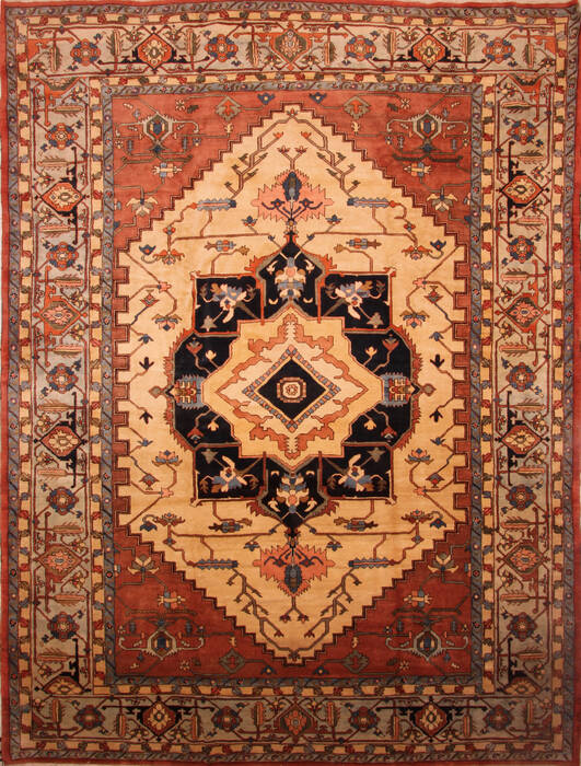 Karajeh Red Hand Knotted 142 X 187  Area Rug 100-27056 Image 0