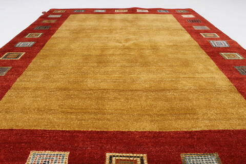 Gabbeh Beige Hand Knotted 50 X 69  Area Rug 250-27086 Image 4